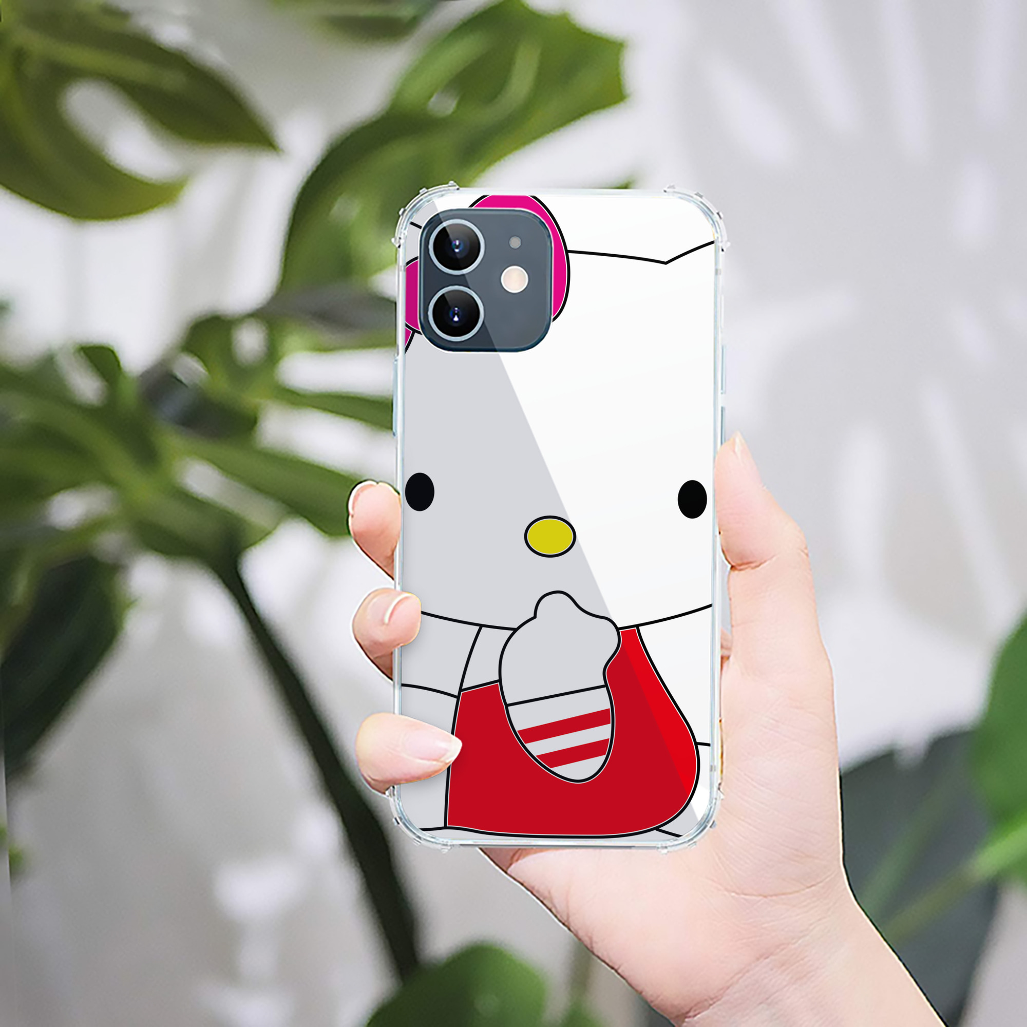 （画像用） Hello Kitty ハローキティ 【iPhone 12シリーズ対応】透明スマホケース（クリアソフトケース）